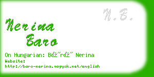 nerina baro business card